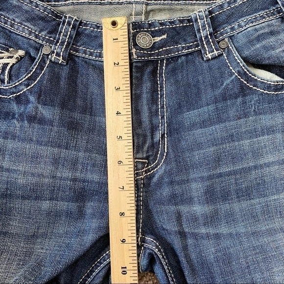 ROCK & Roll Cowgirl Mid Rise Bootcut Jeans Sz 30x32 - Picture 8 of 9
